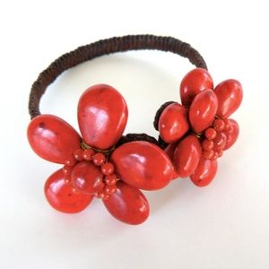 Real Stones Double Flower Bracelet